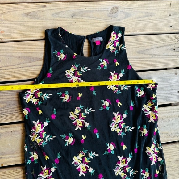Vince Camuto Large Sleeveless Maxi Embroidered Floral Dress Spring Tropical - Picture 6 of 16